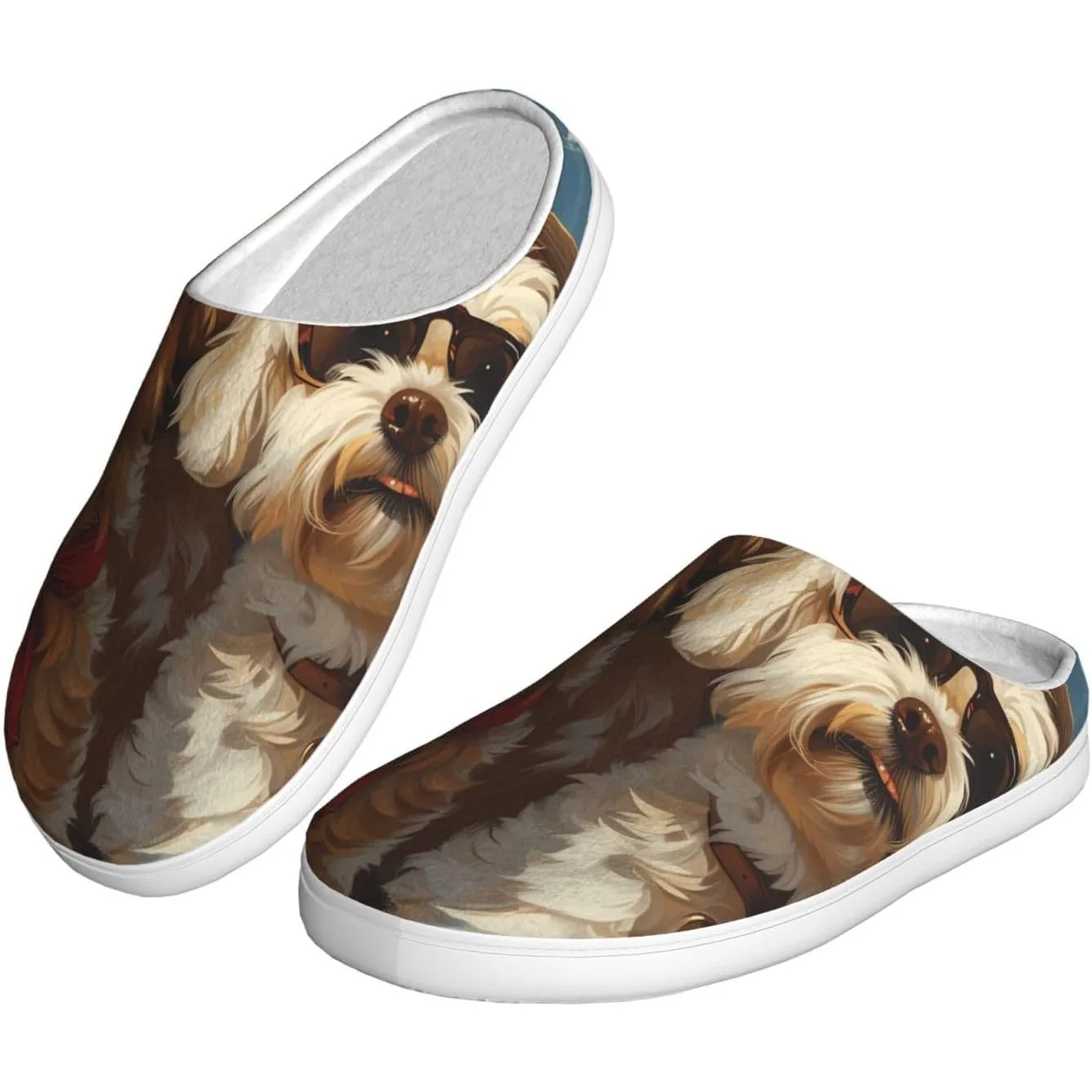 

Женские уютные тапочки с мультяшными собаками, домашние и уличные домашние тапочки из мягкого хлопка с противоскользящей подошвой