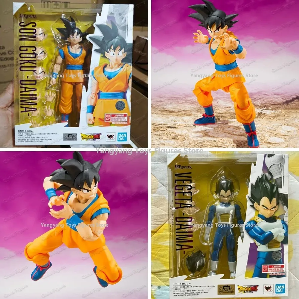 BANDAI S.H.Figuarts Dragon Ball DAIMA Vegeta & Son Goku SHF Action Figure Collection Gift In Stock