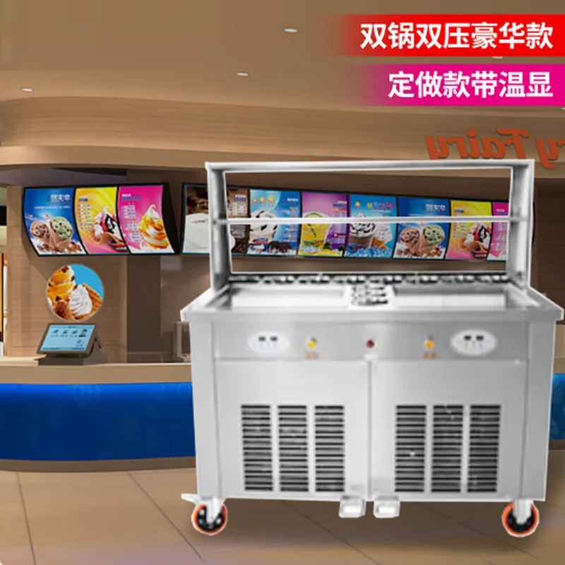 Commercial Fried Ice Cream Roll Machine Frozen Yogurt Machine Rolled Ice Cream Machine