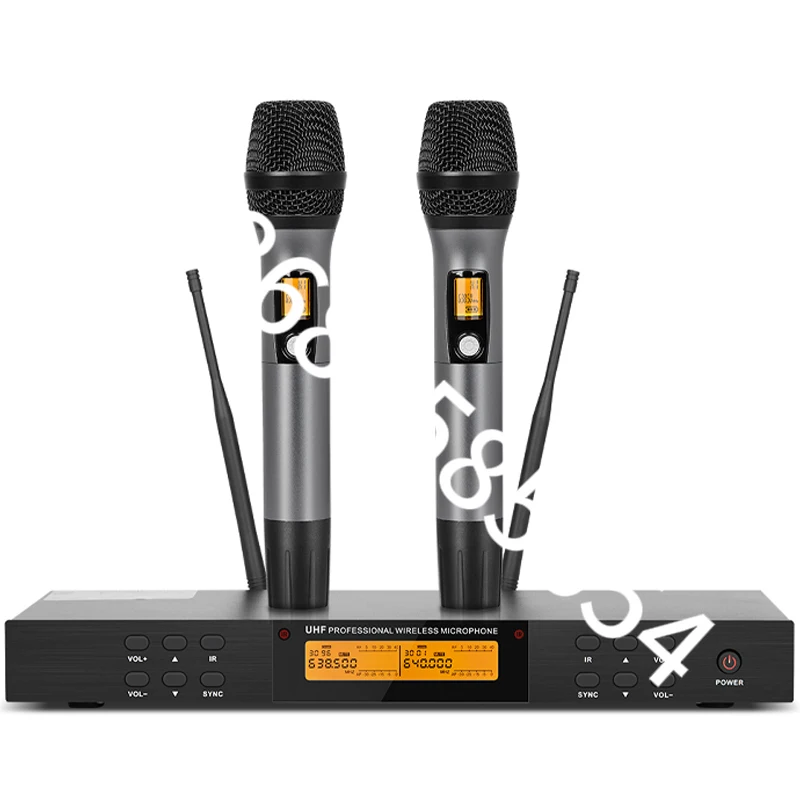 

Professional U23 UHF Wireless Microphone With Two Handhelds Dynamic Mic for KTV Karaoke