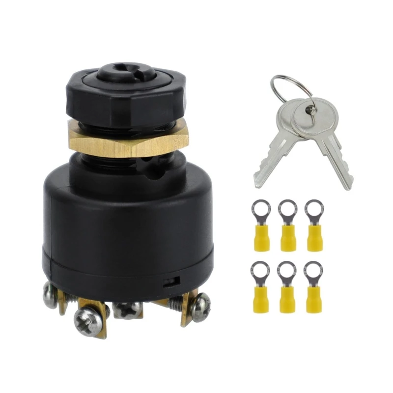 

12V 3 Way Ignition Starter Switches With 2Keys For Marine Boats Yachts Outboards 601C