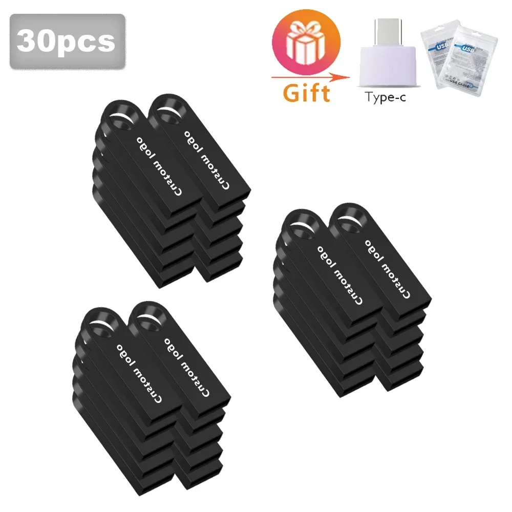 

30pcs/lot Pen Drive Metal Pendrive 32GB 16GB 8GB 4GB High Speed Usb Flash Drive 64GB Usb Memory Disk Free Custom Logo & Shipping