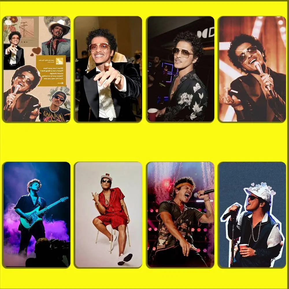 Singer B-Bruno Mars Card Stickers For Debit Bank Credit Cards Metro Bus Pass Sticker Decoration Cover Skin