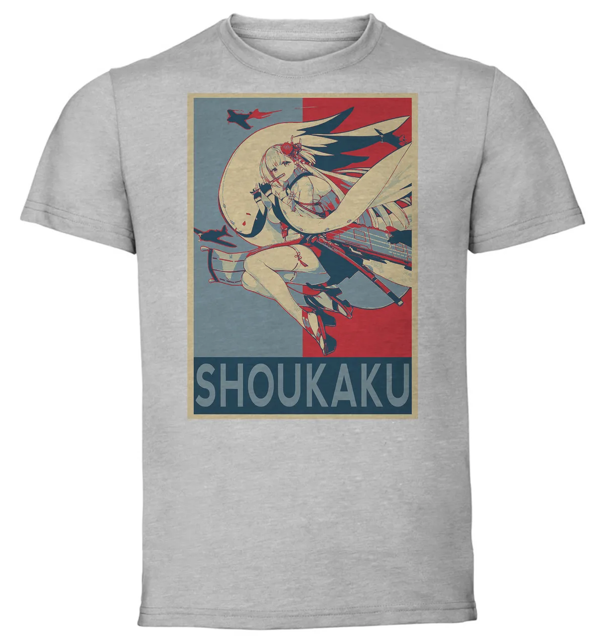 T-Shirt Unisex - Grey - Propaganda - Azur Lane Shoukaku