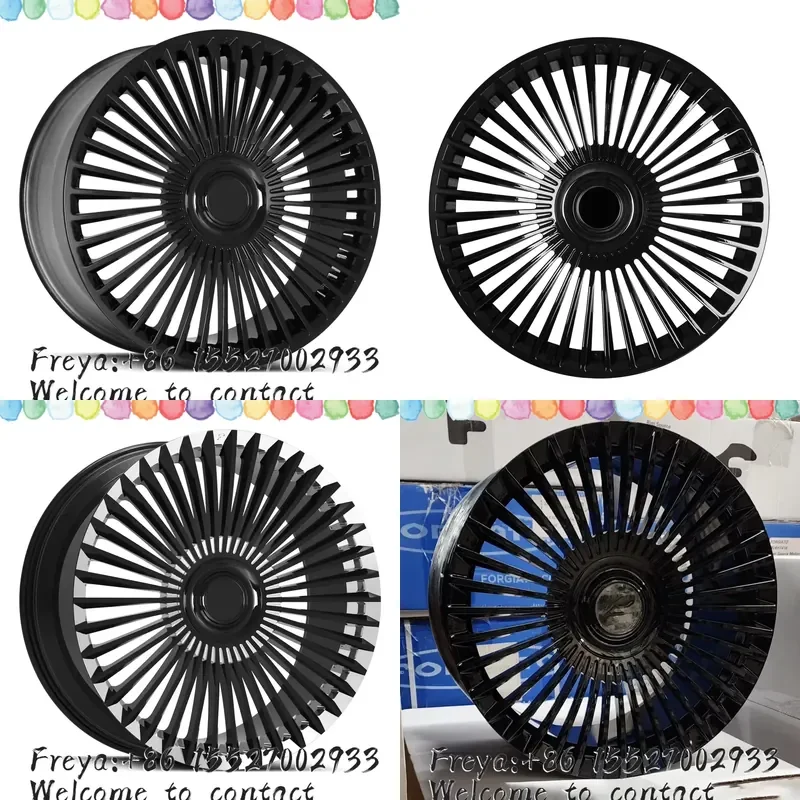 22x12 22x10 24x14 Forged Wheels Customized Floating Cap Gloss Black Multi Spoke 6x139.7 5x114.3 for Maverick Escalade