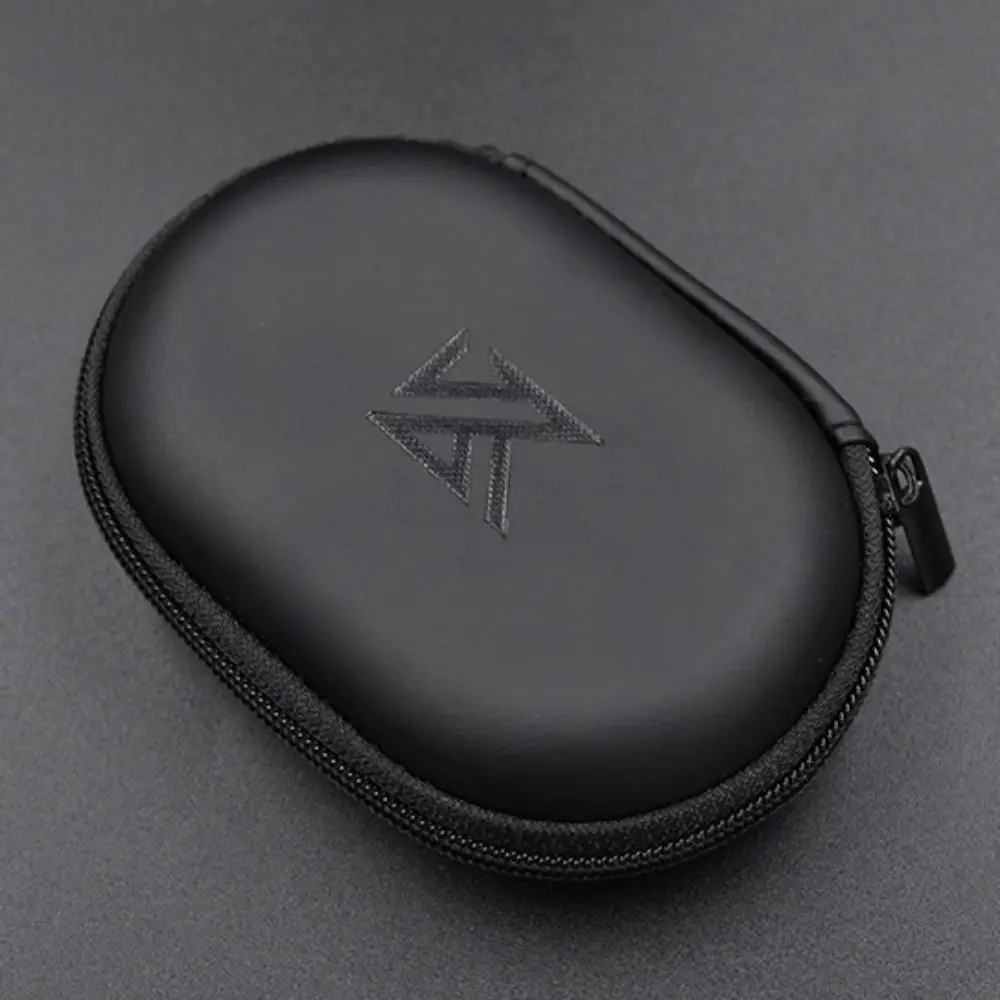 Oval Oval Cortical Wired Bag PU Zipper Oval Cortical Earbuds Case Black Cortical Oval Cortical Headphone Box Earphone Organizer