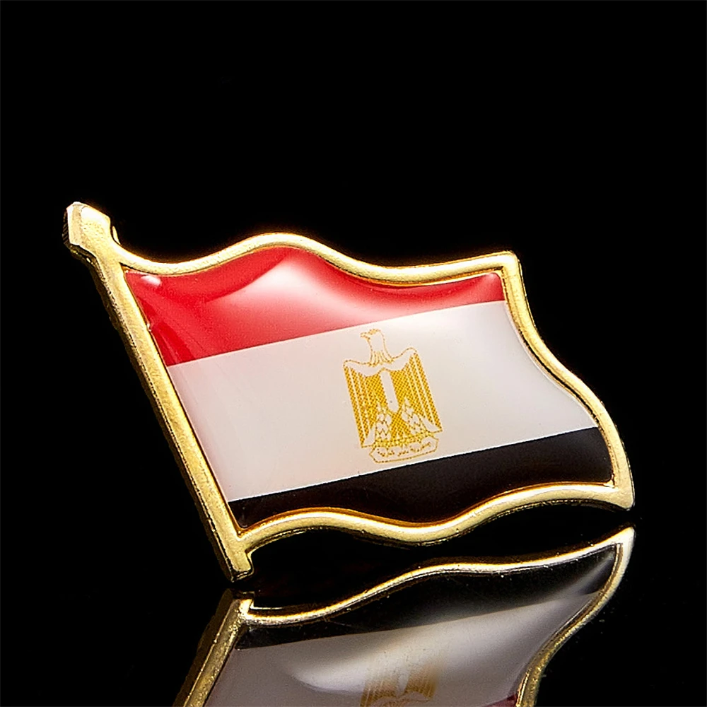 Pin de insignia de Egipto, broche de solapa de bandera nacional coleccionable, pines de orgullo, ropa/corbata/sombreros/gorras/bolsos/mochilas