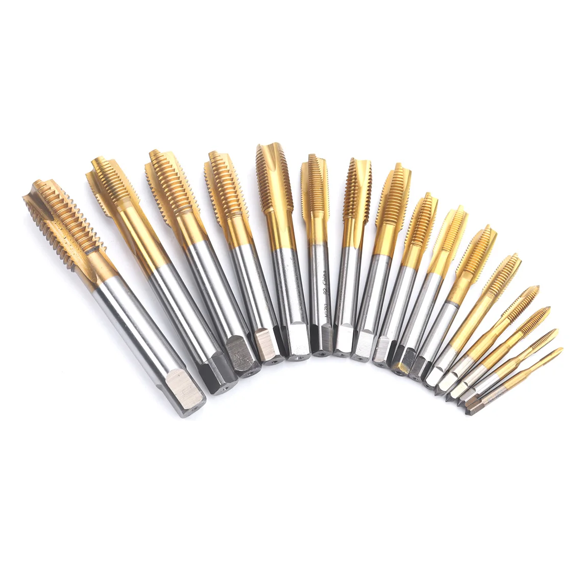 1pc M3-M18 HSS Metric Straight Flute Tip Screw Tap Mechine Tap Drill Tools Special Titanium-Plated Thread Tapping