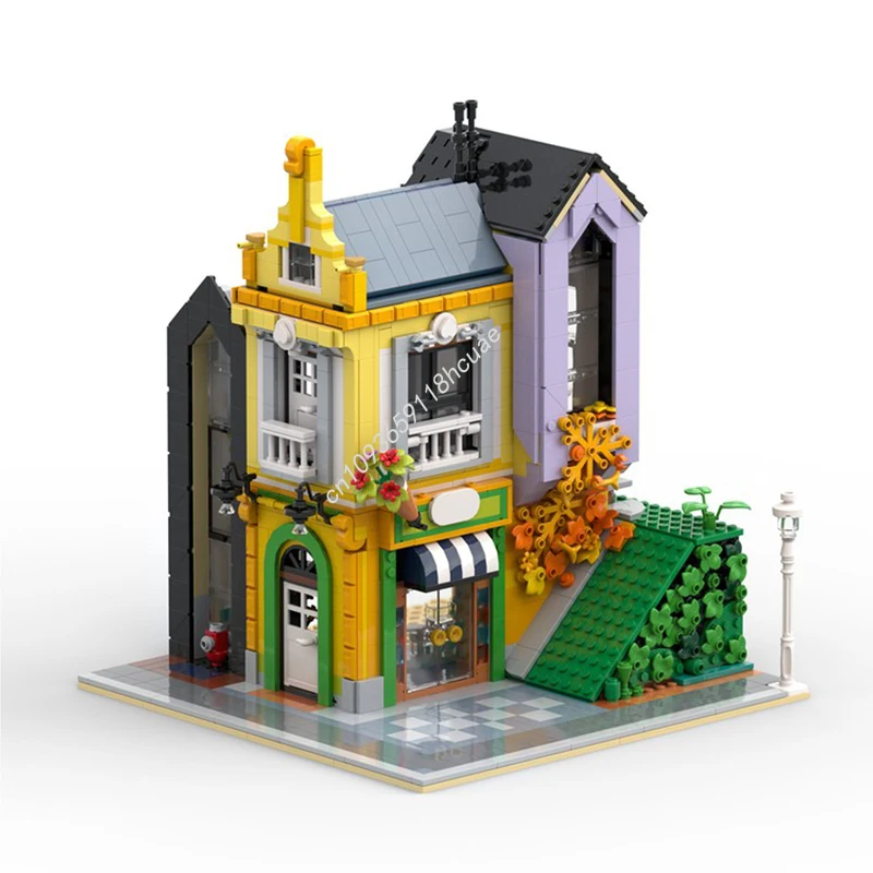 1880pcs MOC Unity Townhouse Modulaire gebouwen Familie Interactieve DIY Craft Building Kit voor creatieve gezinnen Kerstcadeau