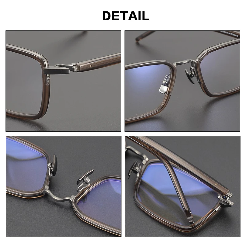خمر نظارات بمادة الخلات الإطار الرجال نظارات للقراءة وصفة طبية التيتانيوم النظارات الإطار النساء الفاخرة العلامة التجارية مصمم النظارات #4