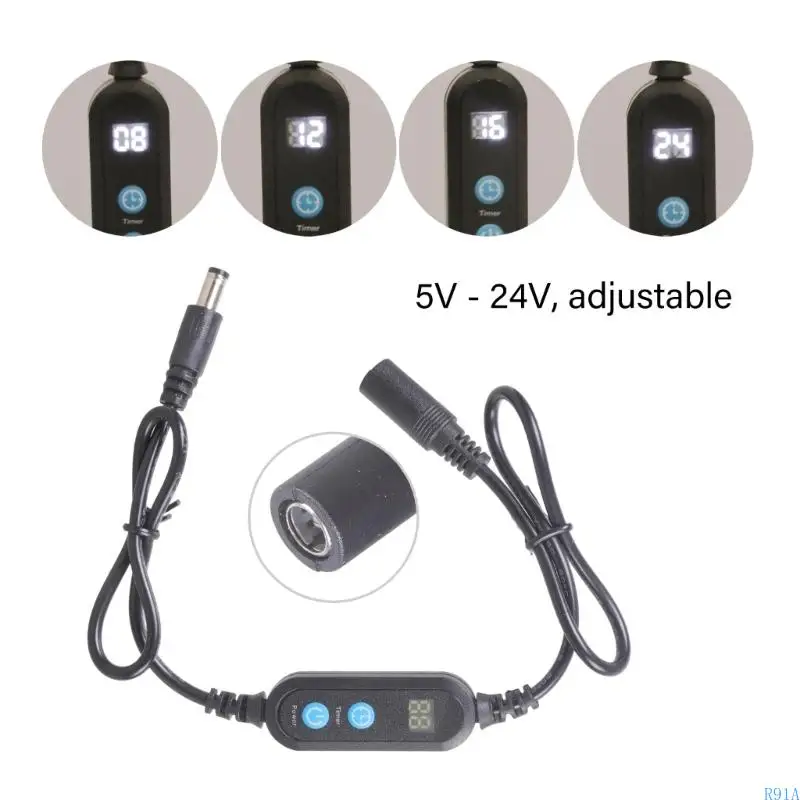 R91A Programmable Power Control Line 5.5x2.5mm Outlet With 24 Hours Timing For Ceiling Admirers Water Pumps