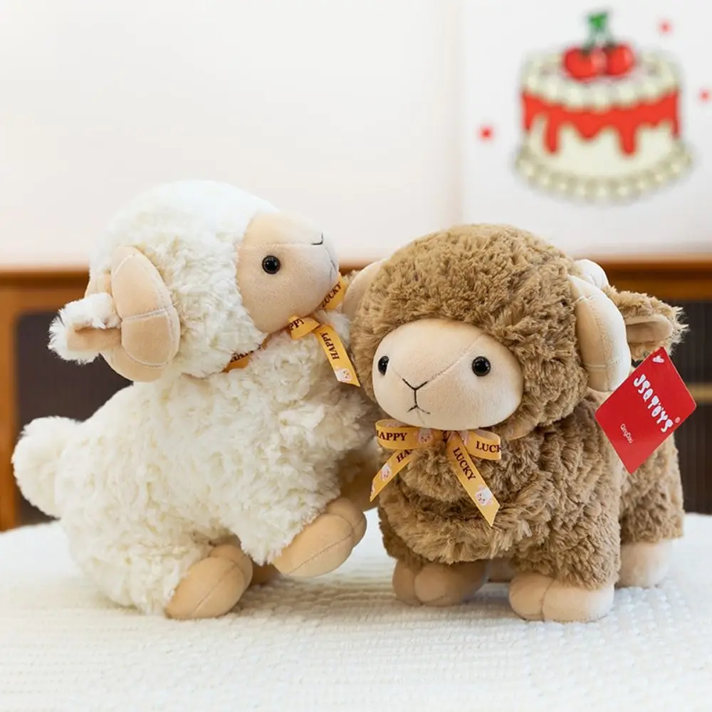 PP algodão em pé cabra boneca de pelúcia 23cm pelúcia ovelhas brinquedos macio fofo bebê cabra chaveiro presentes de páscoa