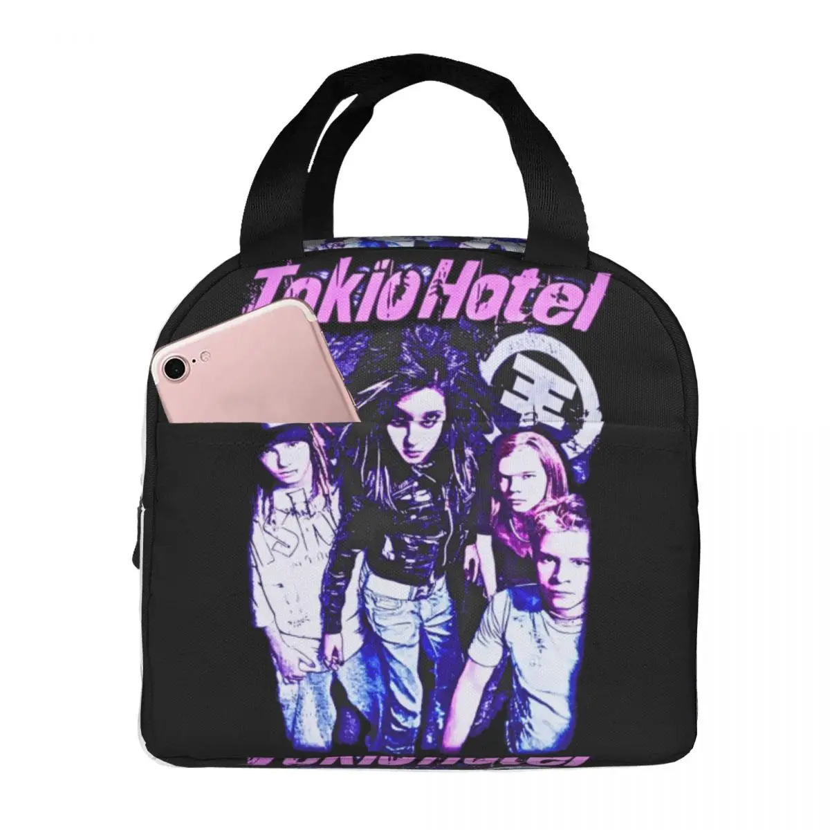 Tokio Hotels Heavy Metal Pop Rock Insulated Lunch Bags for Women Portable Cooler Thermal Bento Box Outdoor Camping Travel