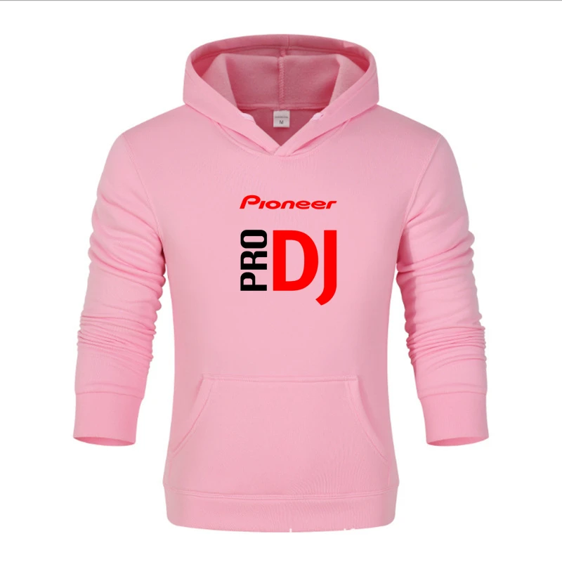 Spring Neutral Minimalist Style Solid Color Hoodie Pioneer Pro DJ Printed Customizable Logo Men Cotton Hoodie Sweatshirt Unisex