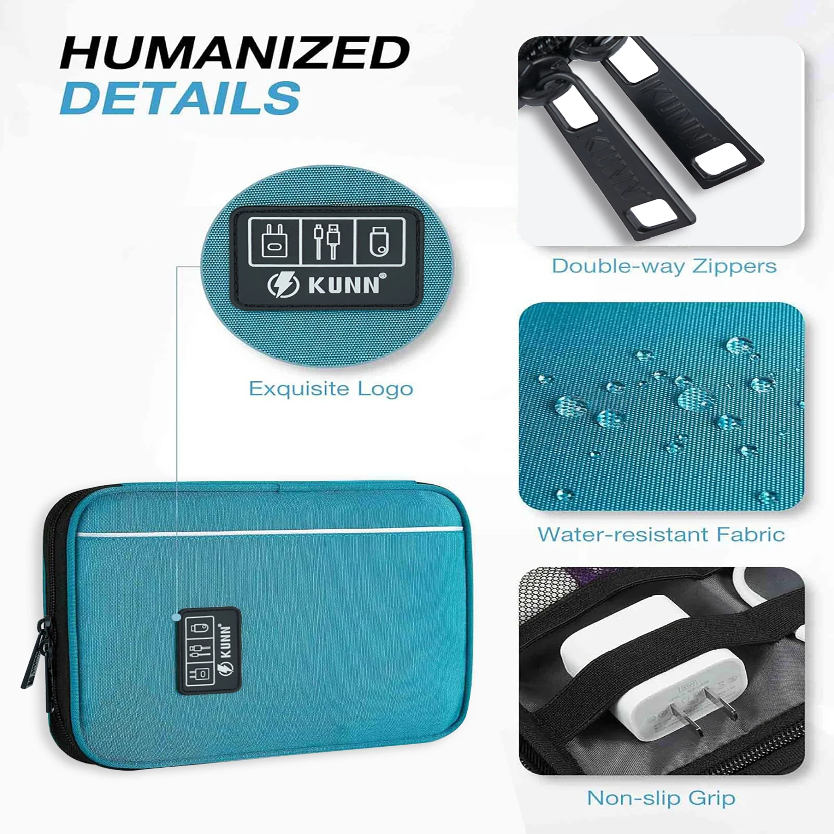 Electronics Organizer Travel Case, Small Cable Organizer Bag for Organizing Essentials, Cable Organizer Bag for Cell Phones