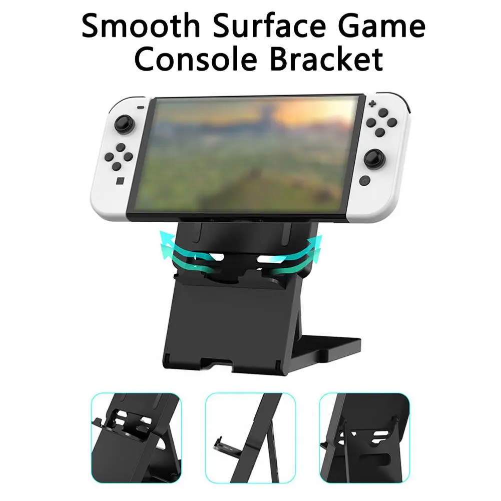 Game Console Supporter Wear-resistant Angle Adjustment Game Console Holder Security Foldable Desktop Game Console Stand