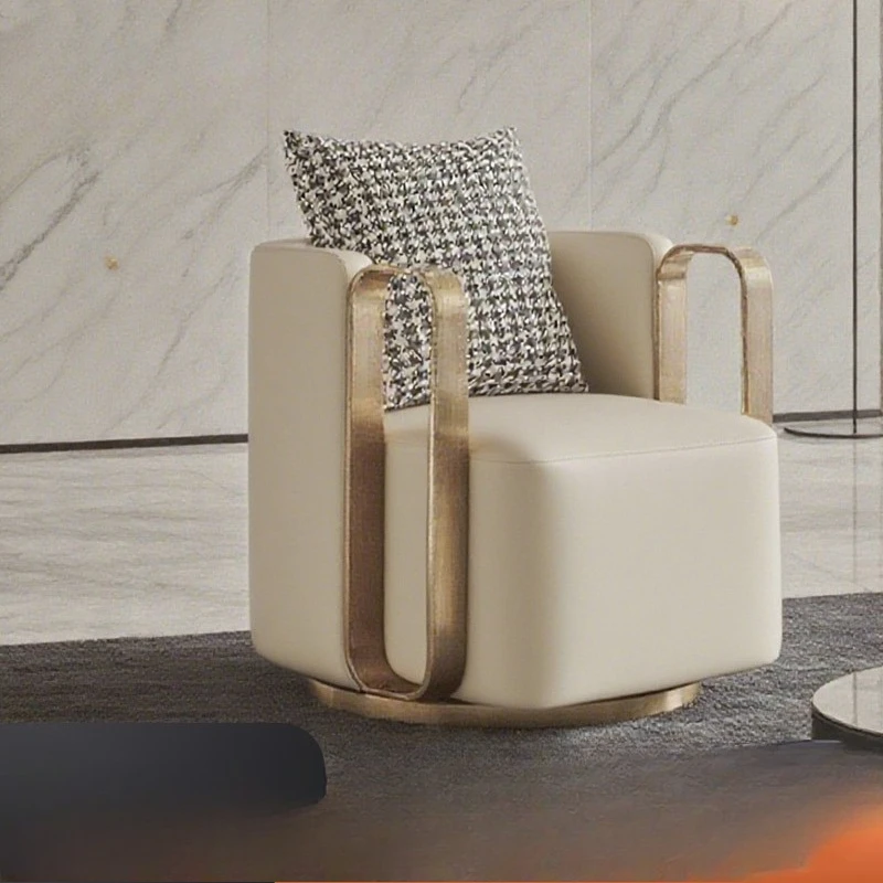 

Bedroom chair, hotel single sofa chair, living room lazy leisure sofa, light luxury rotating dressing chair