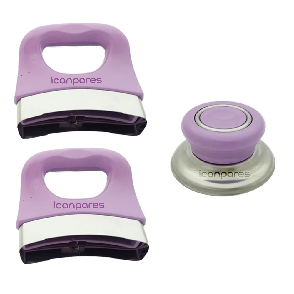 Universal Cookware Cover Topping Pans Sahan Cover Pull and Hill Set (3 Piece) Lilac