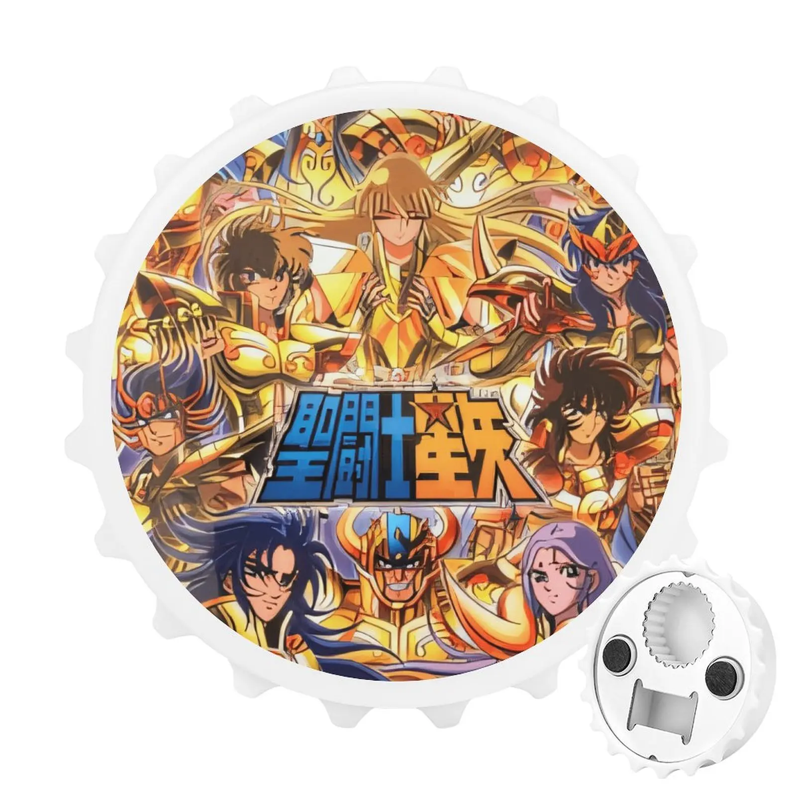 

Магнит на холодильник, открывалка для бутылок, магнитное притяжение, материал из сплава Saint Seiya, золотые святые рыцари зодиакальных товаров