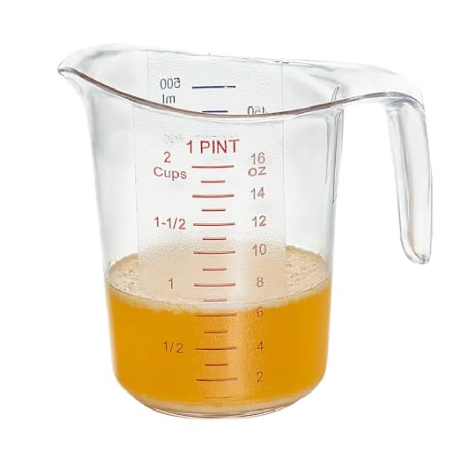 

Мерные стаканы RW Base Pint, 0 шт., прочные мерные емкости - метрические и имперские единицы, V-образный носик, прозрачный пластик
