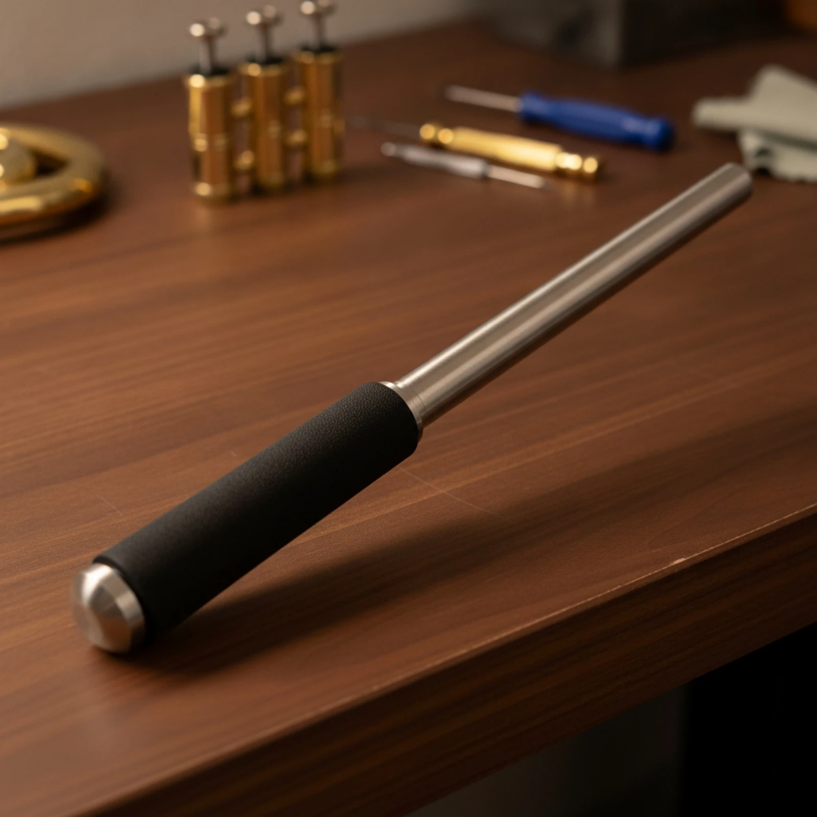 Polishing Rod with Foam Grip Accurate Polishing Rod Tool Scratch-Resistant Compact for Trumpet Players, Brass Repair