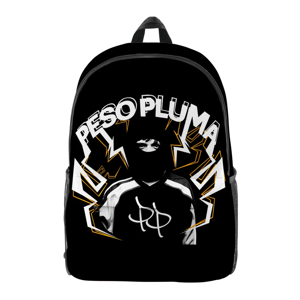 Peso Pluma Backpack Doble P Tour Merch Print Oxford Cloth Travel Bag Backpack Adjustable Shoulder Strap Backpack