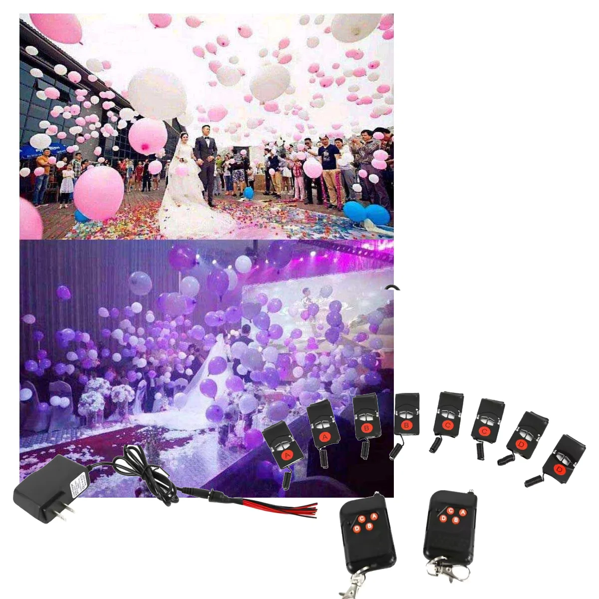 

Набор для запуска воздушных шаров с дистанционным управлением для машины для взрыва шаров, шаров-сюрпризов, свадеб, дней рождения, сценических представлений, набор для взрыва шаров