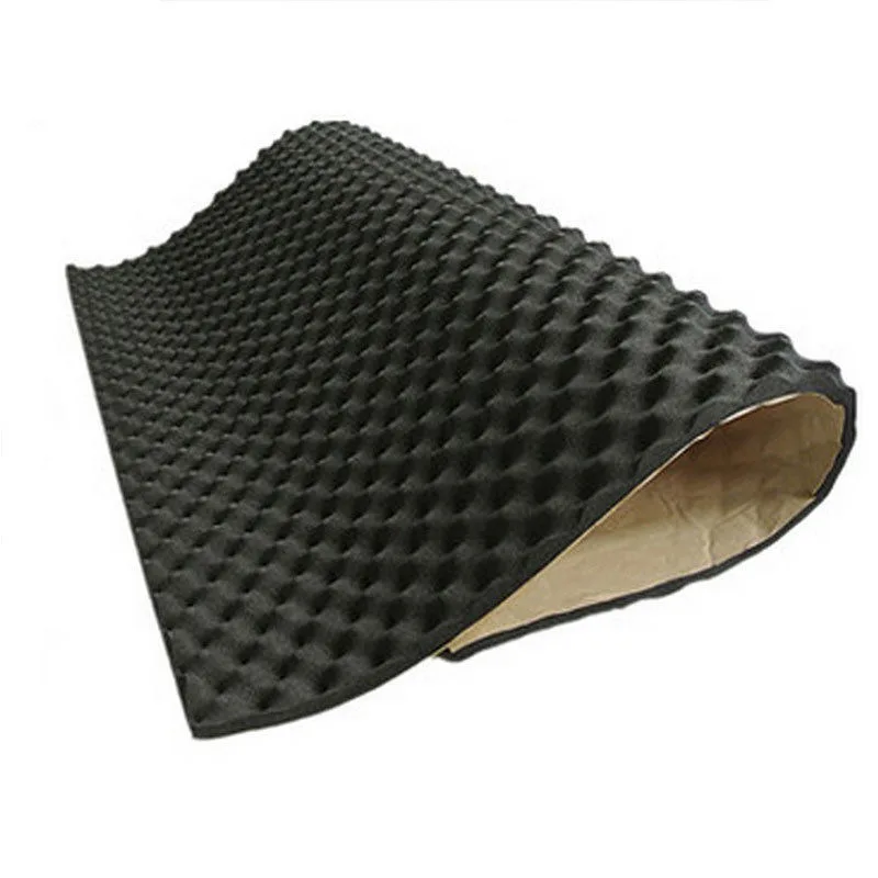 Auto Studio Sound Acoustic Absorption Car Heatproof Wave Foam Deadener Car Soundproof Cotton Insulation Mat Hood Soundproofing