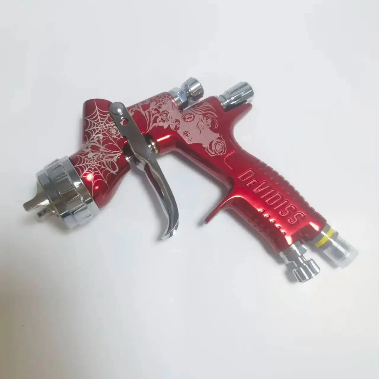 

DEVIDISS HVLP Clear Coat Spray Gun Kit, 13mm Nozzle, with metal automotive paint sprayer, gravity feed, power mode without charg