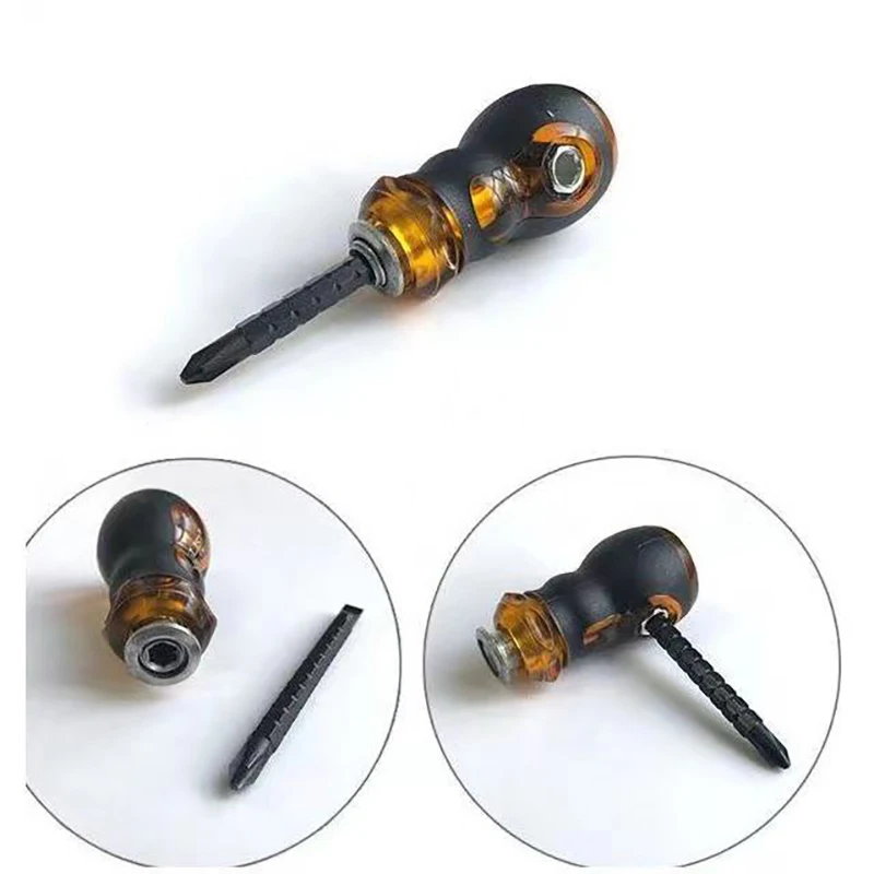Imagem -05 - Short Handle Ratchet Screwdriver Grupo Household Tool Multifunções Magnético Telescópico Trabalho Cruz
