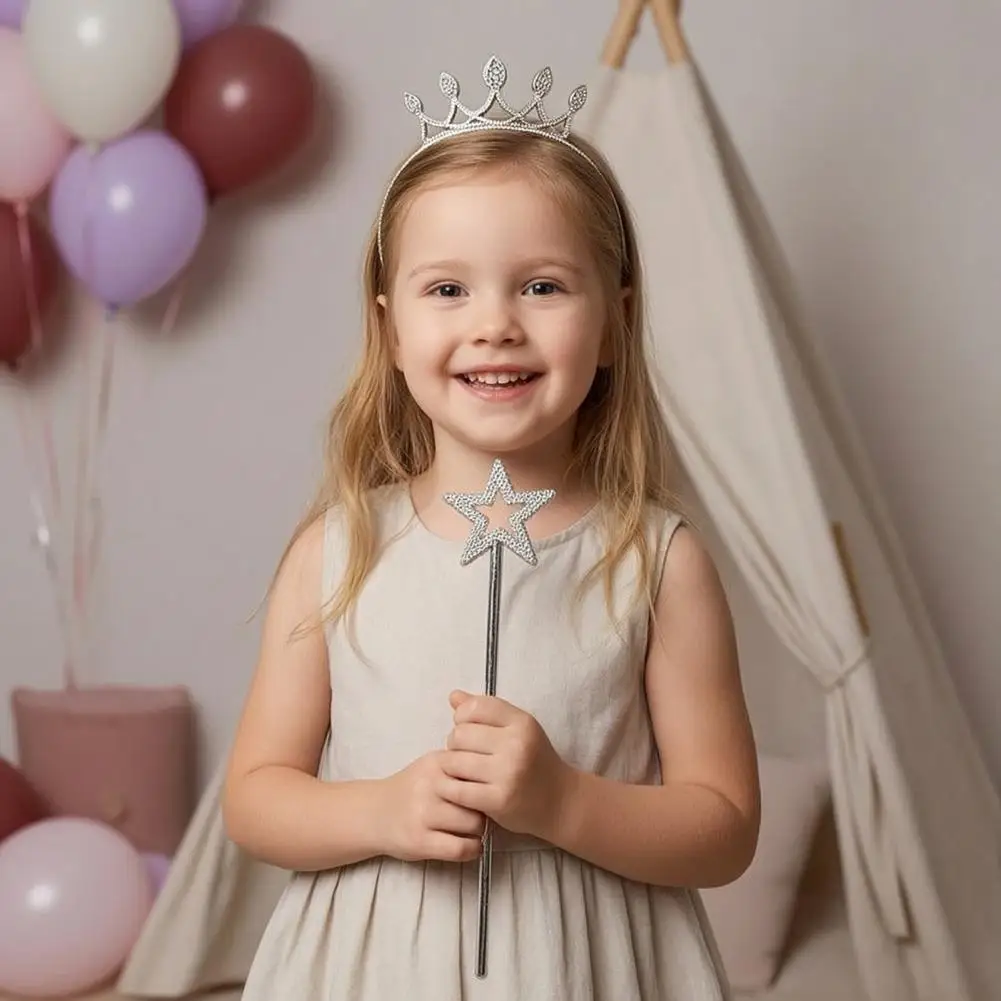 Star Wand for Kids 13 Inch Sparkly Fairy Wand for Kids Rhinestone Star Magical Stick Princess Role Play Costume for Halloween