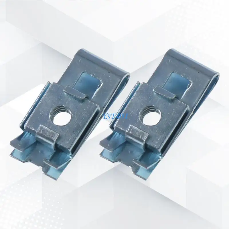 

E15A 90Pcs U Shaped Sheet Metal Nut Clip Sturdy Zinc Alloy for Auto Parts Assembly