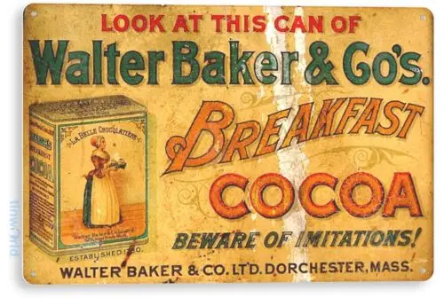TIN SIGN Breakfast Cocoa Metal Décor Wall Art Kitchen Cave Bar A261-Aluminum