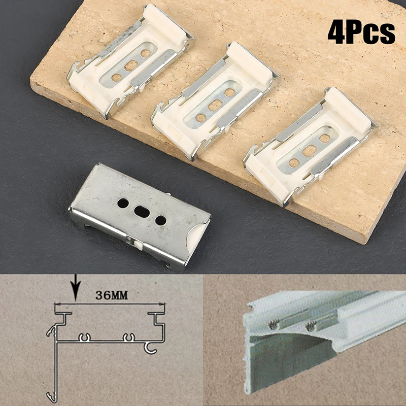 4Pcs 36MM Ceiling Brackets For Spring Roller Blinds Top Rails Roman Blinds Accessories