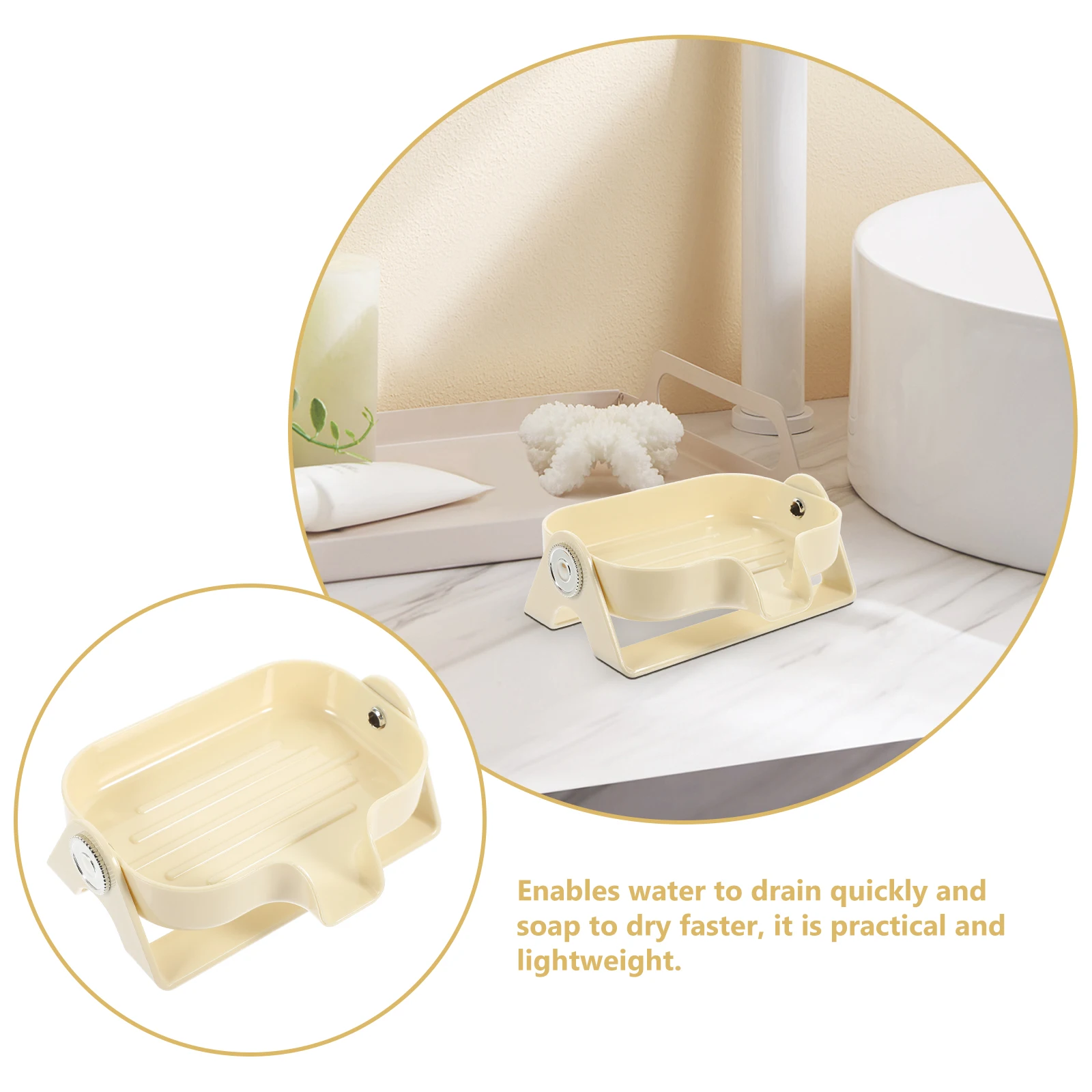 

Self-Draining Dish Plastic Bathroom Holder Pp Soap Tray For Kitchen Bathroom Home Use Simple Multipurpose Soap Container