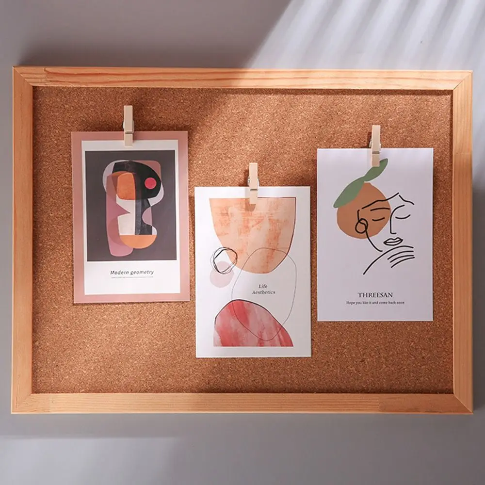 20Pcs/Box Creative Wooden Clip Push Pins Reusable Durable Pushpins with Clips DIY with Box Decorative Studs Photo Wall Decor