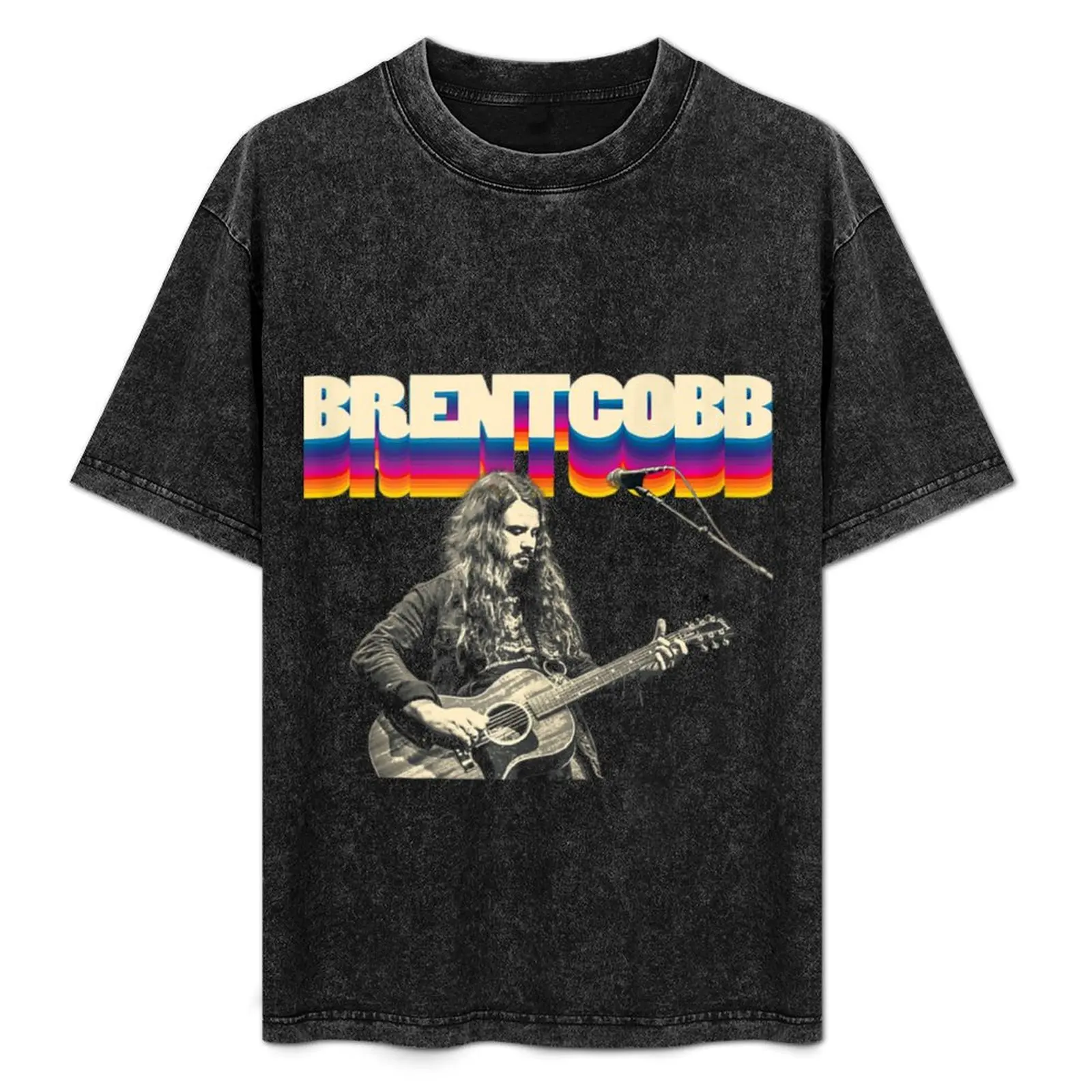 

Brent Cobb Photo Sticker T-Shirt Work Basic Short Sleeve Top