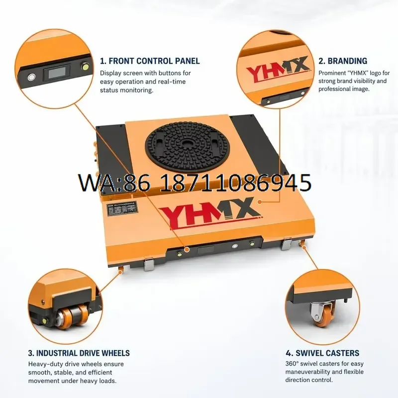 30 Ton Moving Skates Wireless Remote Control Battery Powered Heavy Duty Load Moving Skate for Material Handling