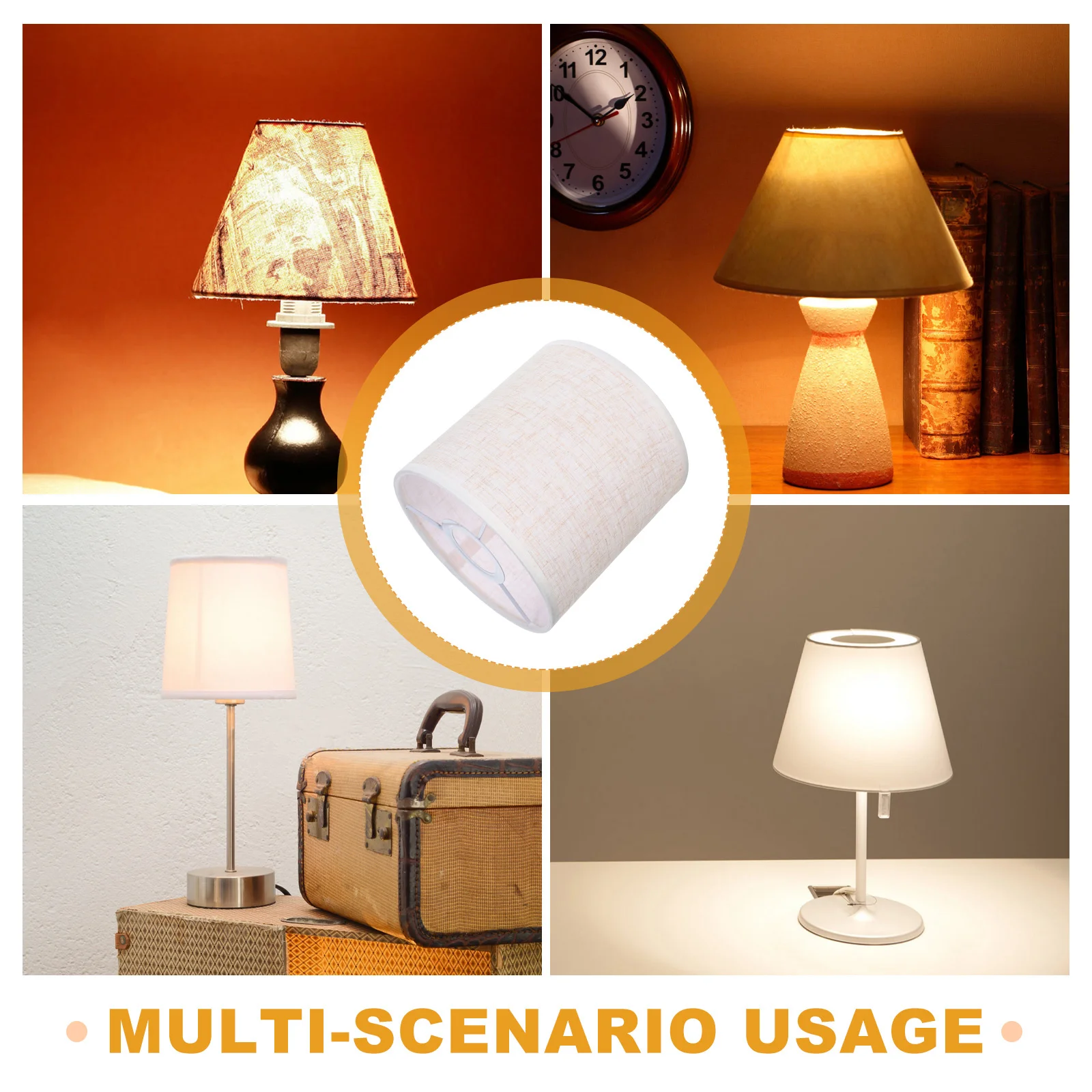 1 قطعة نسيج الكتان عاكس الضوء القماش دائم مُثبتة في السقف ضوء الظل رائعة دعم معدني حماية عملية إضاءة المنزل