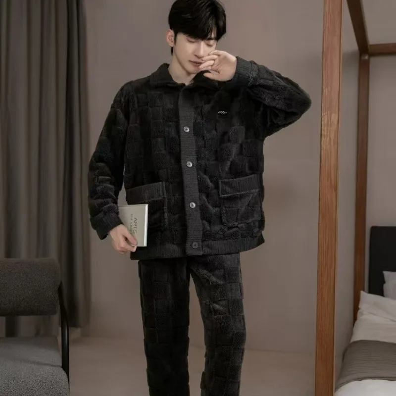 2025-nouveaux-hommes-sommeil-pyjamas-ensembles-corail-polaire-epaissi-chaud-vetements-de-maison-flanelle-jeunesse-etudiant-ensemble-haut-sens-sous-vetements-pour-hommes