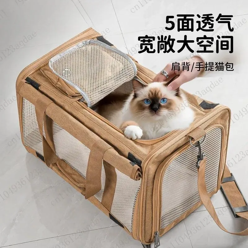 Cat Bag Going Out Portable Cat Backpack Lightweight Large Capacity Pet Going Out Bag Social Cat Schoolbag