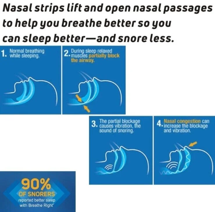 Parche antironquidos Better Breath para adultos y niños, tiras nasales, pegatina de respiración Nasal, pegatinas antirronquidos, 50-200 piezas