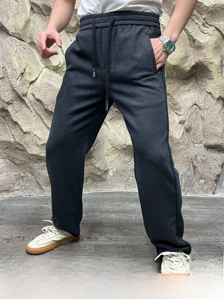 

Men's Woolen Casual Pants Autumn Winter New Arrival Breathable Straight Leg Comfortable Fit Men's Faion Straight Tube Trousers