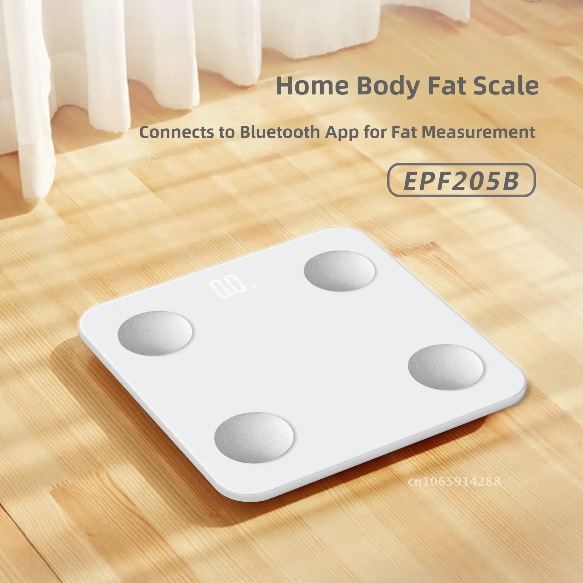

Oppel Home BIA Bluetooth Body Fat Scale White Intelligent Electronic Weighing with APP Fat Measurement for Adults 180KG Capacity