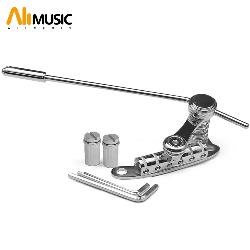 Tune-O-Matic Style Electric Guitar Bridge Stop Bar Tailpiece Tremolo Compatible with LP SG Guitars Black/Gold/Chrome