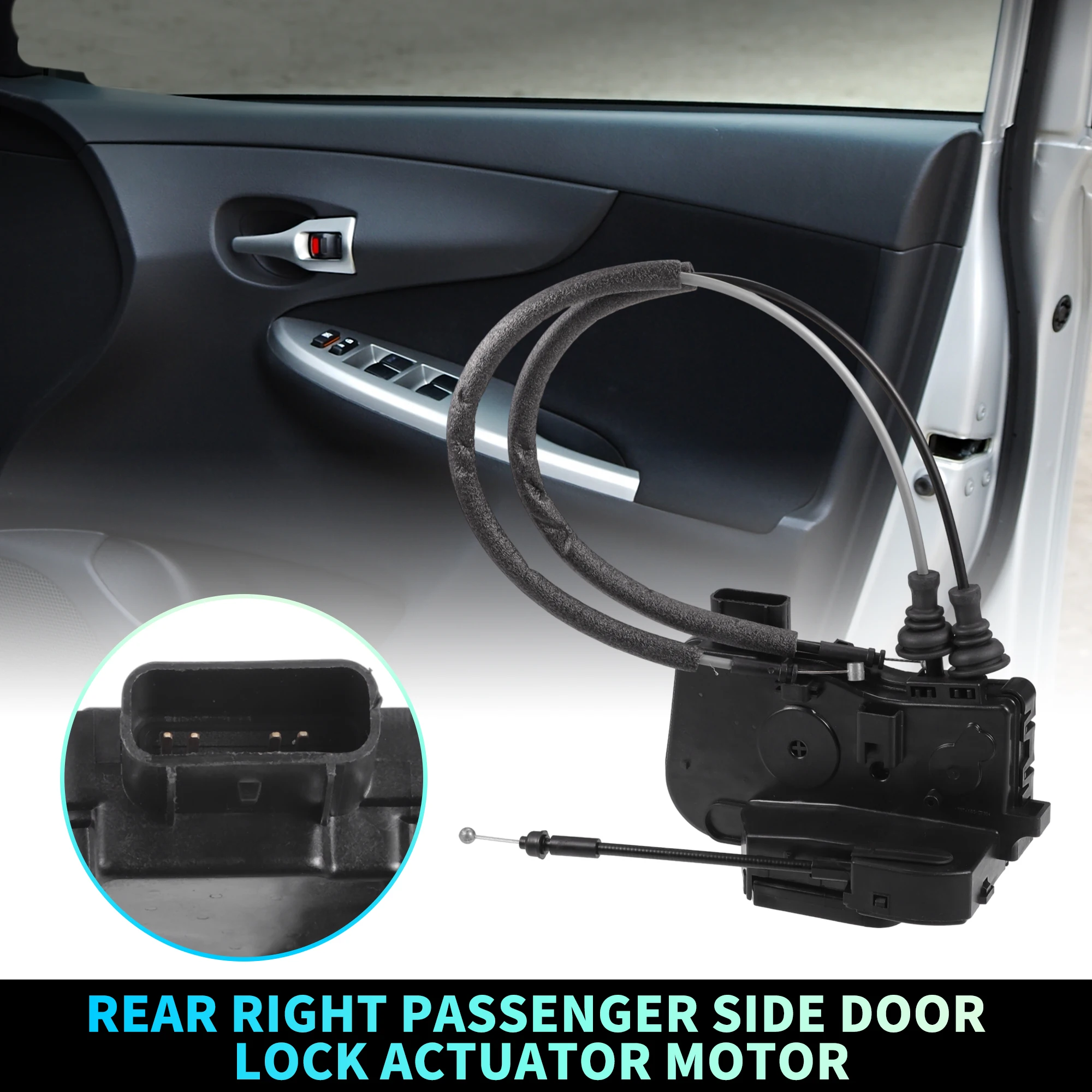 

Uxcell Rear Right Door Lock Actuator Motor with Cable for Hyundai Santa Fe 2009-2012