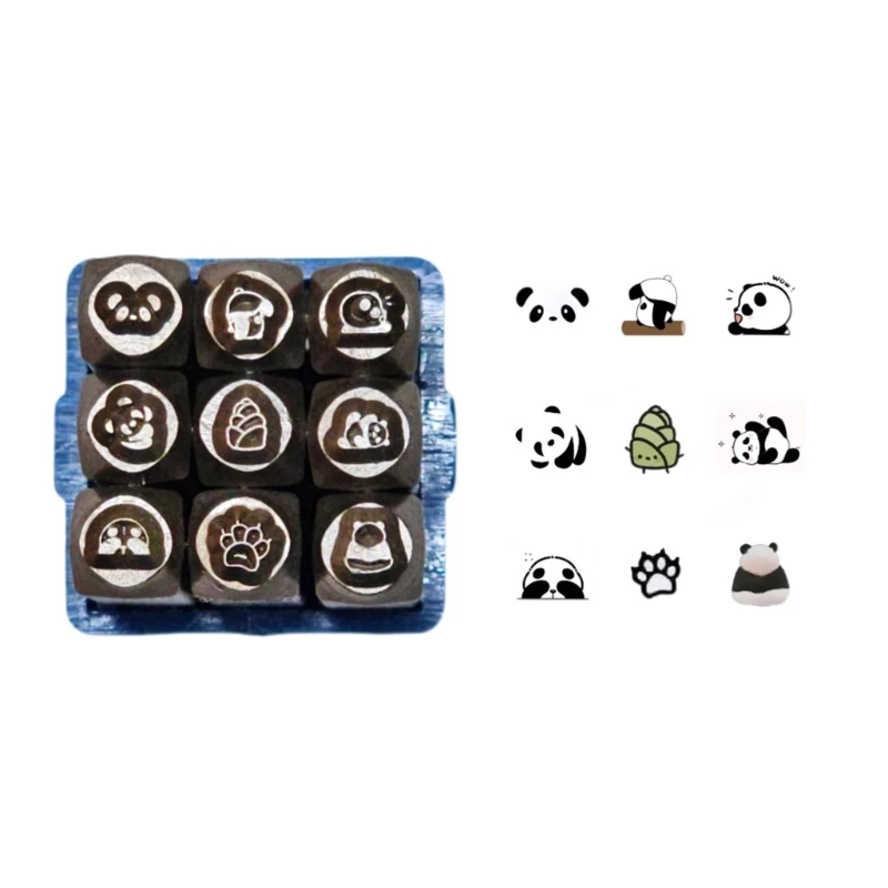 

Panda Series Metal Stamping Tool Jewelry Chisels Set Steel Texture for Crafting