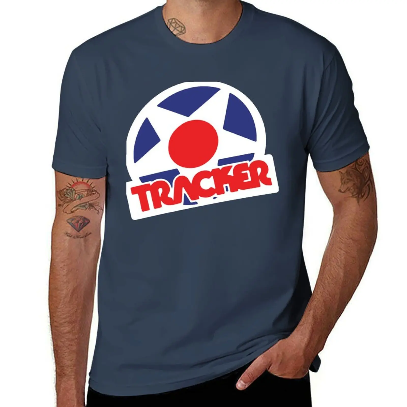 

Tracker Trucks Vintage logo T-Shirt Standard Fit Solid Tee Shirt