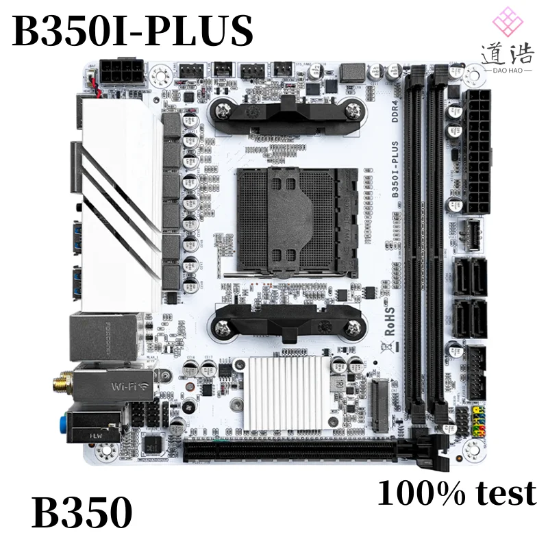 For JGINYUE B350I-PLUS Motherboard 32GB M.2 DP HDMI Socket AM4 DDR4 Mini-ITX B350 Mainboad 100% Tested Fully Work