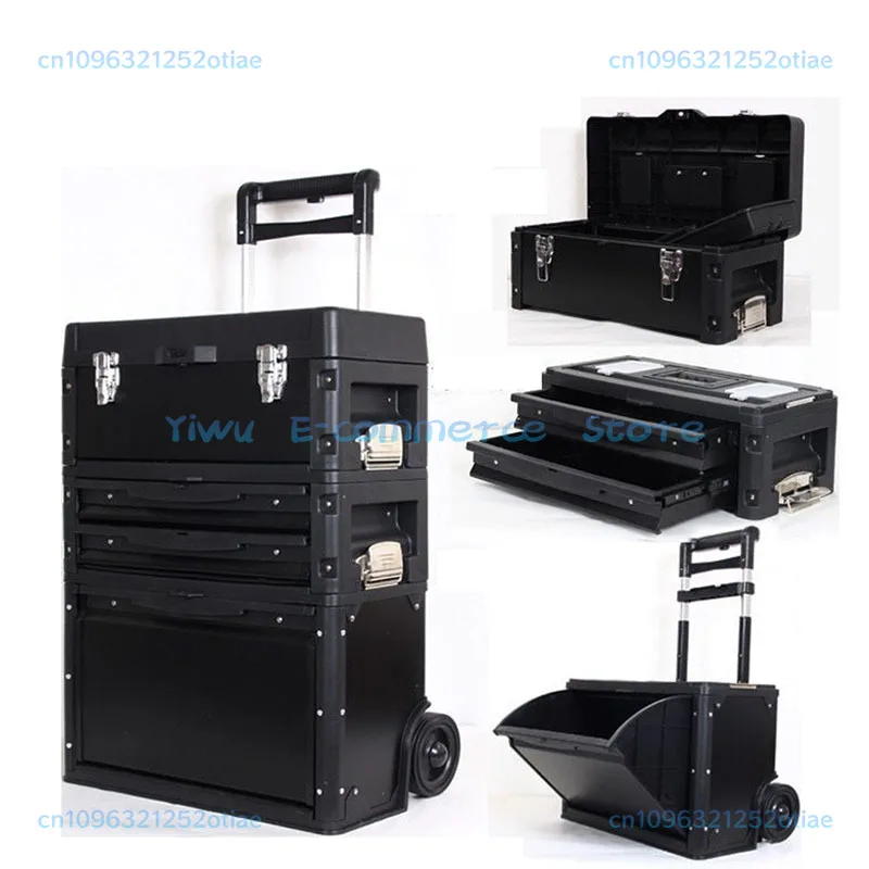 Three-layer separate portable multi-function trolley Portable hardware combination tool cart 3 colors optional ABS+ iron BB